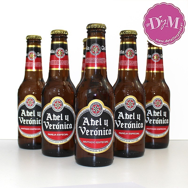 Etiqueta Cerveza personalizada tipo Estrella Galicia