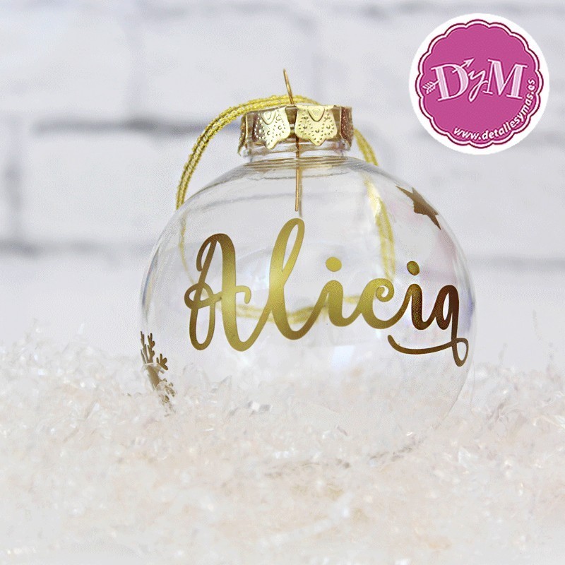 Bola de Navidad Personalizada transparente