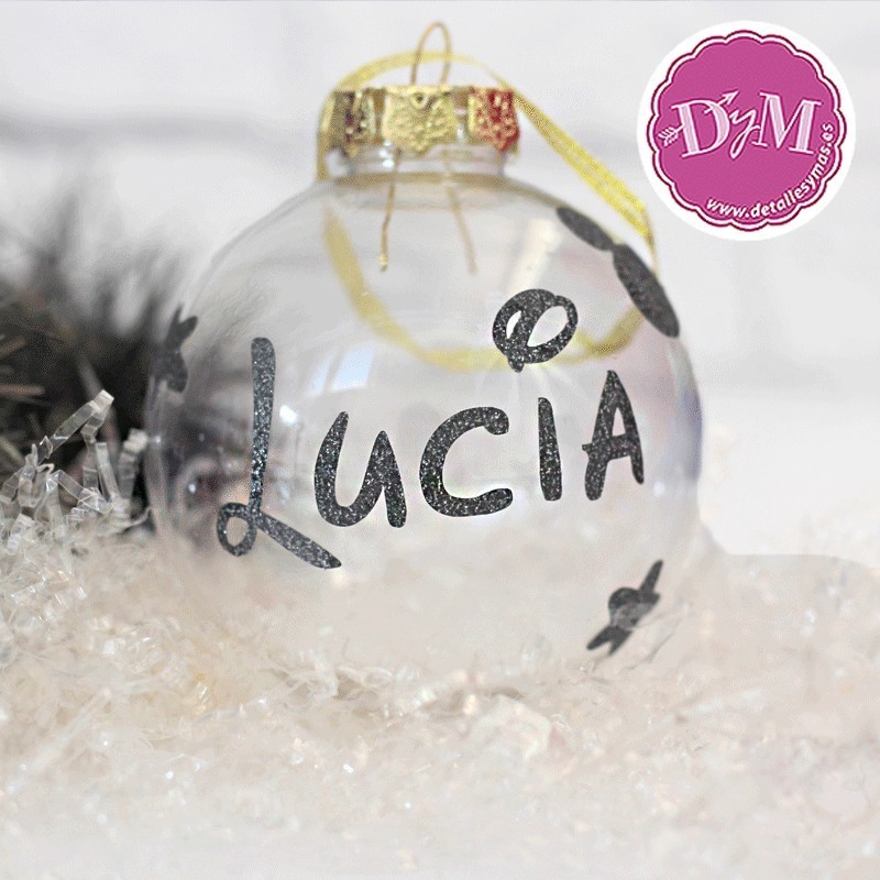 Bola de Navidad Personalizada transparente