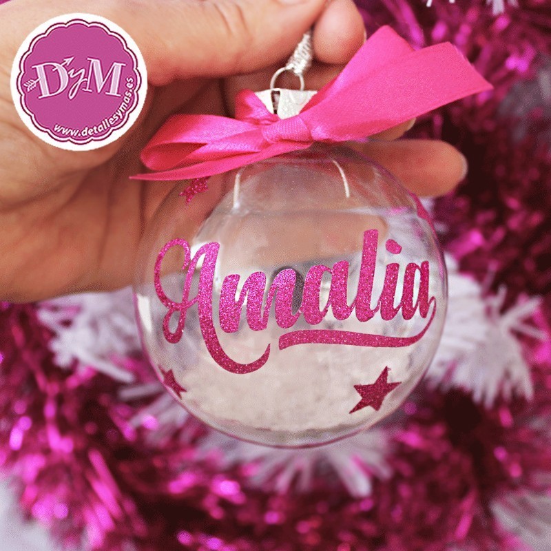Bola de Navidad Personalizada transparente