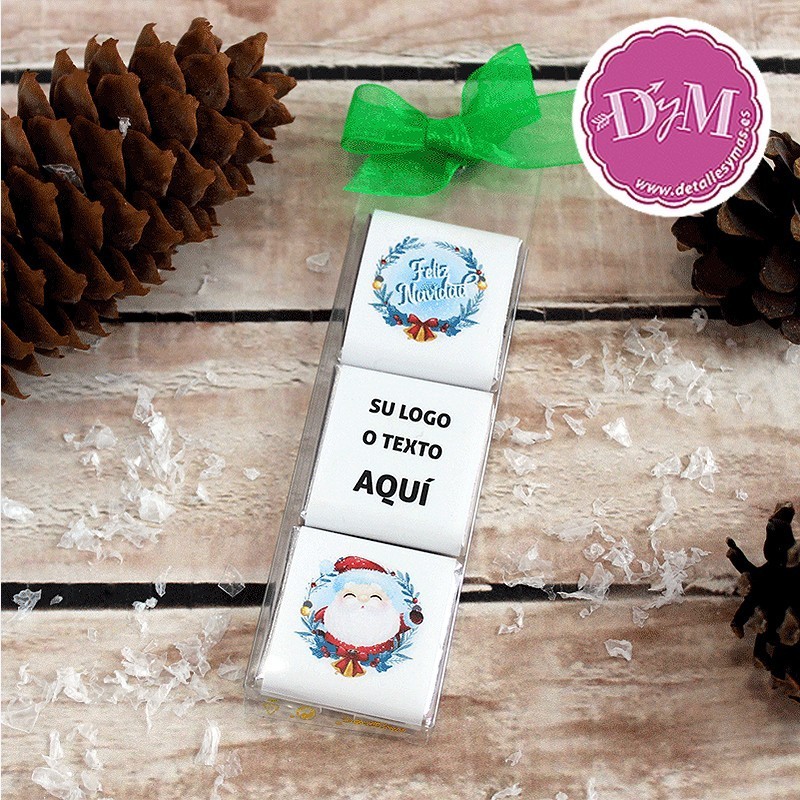 Napolitanas de Chocolate Navideñas con logo