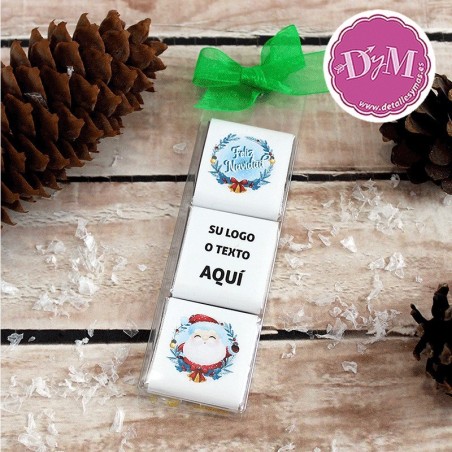 Napolitanas de Chocolate Navideñas con logo