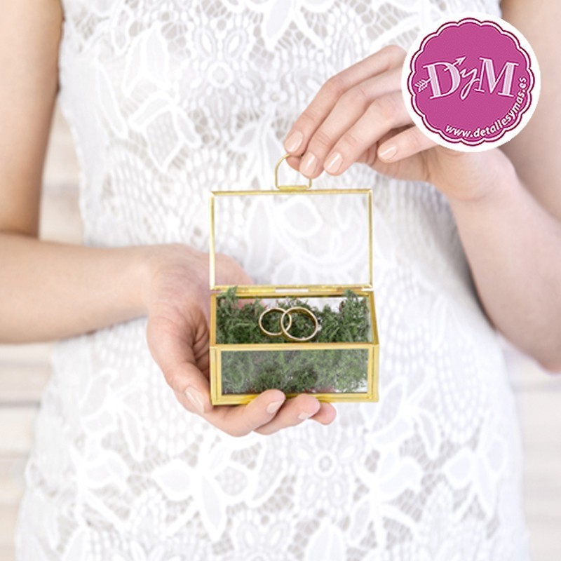 Caja porta anillos cristal