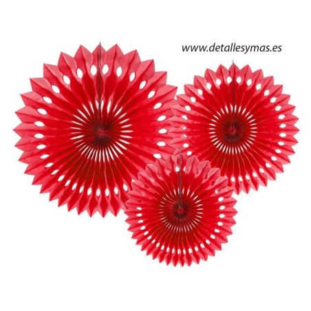 Abanicos de papel decoracion pack 12 uds.