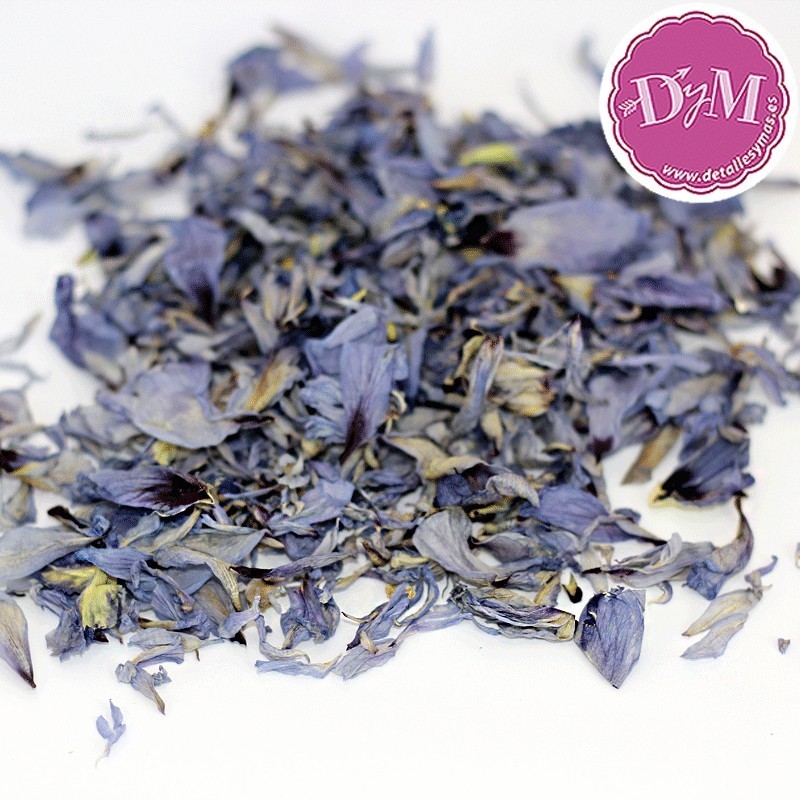 Bolsitas de pétalos azul grisaceo .Personalizados