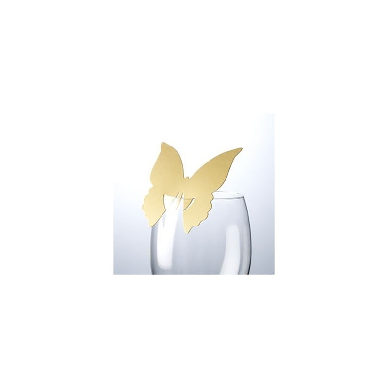 Marcasitios mariposa marfil. Pack 10 unidades