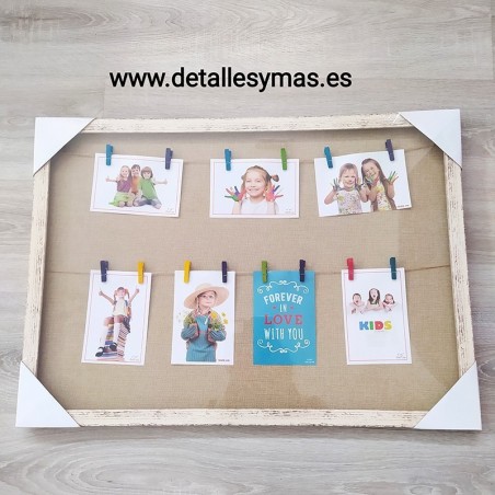 Marco para fotos con pinzas