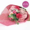 Ramo de flores de Jabón Rosa. Personalizado