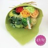 Ramo de flores de Jabón tonos verdes. Personalizado