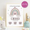 Lámina Nacimiento niña Luna Rosa