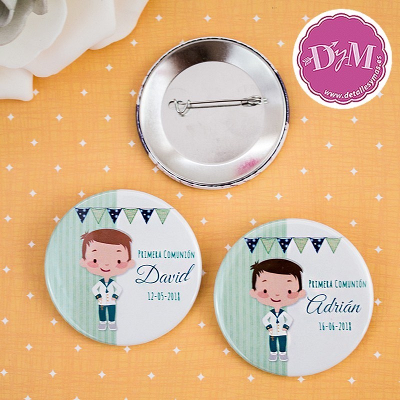 Chapa , espejo para comunión, abrebotellas o imán  modelo  DAVIDKatty