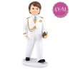 Figura Niño comunión Almirante blanco