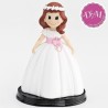 Figura comunión niña con fajín Rosa
