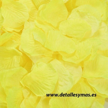 Pétalos de tela .Color Amarillo