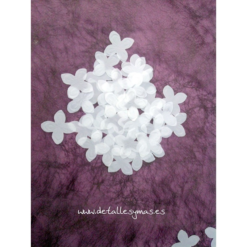 Pétalos de tela Hortensia Blanco