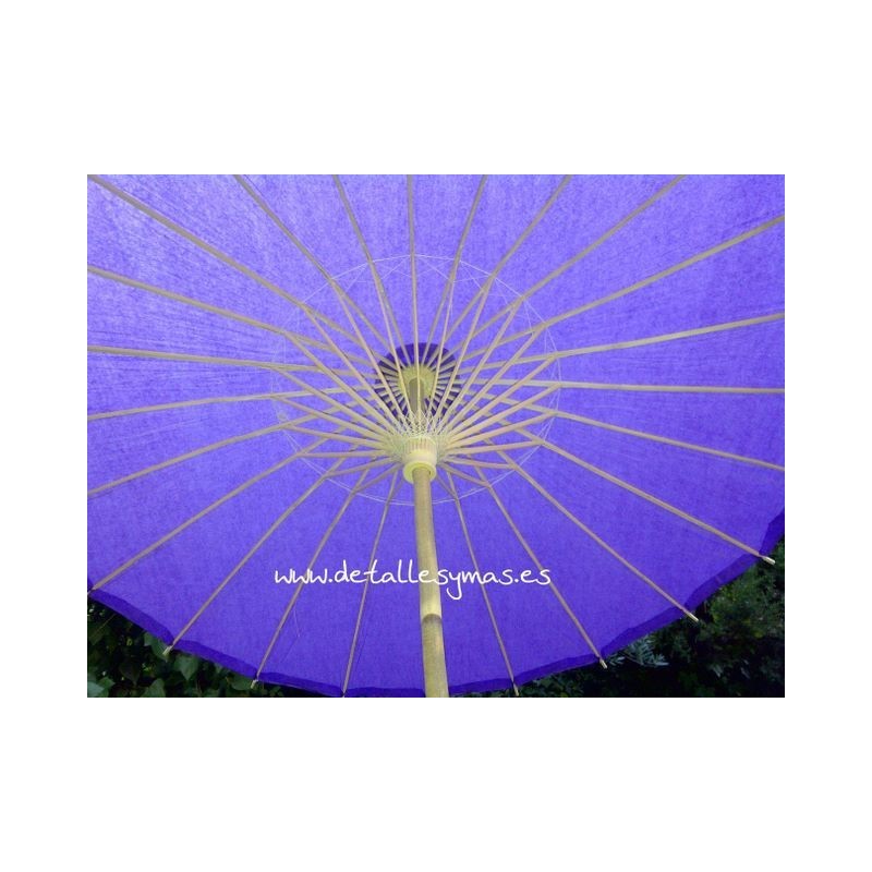 Parasol de papel morado