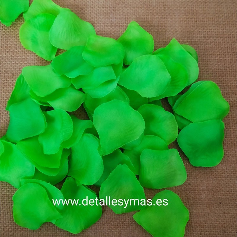 Pétalos de tela .Color Verde