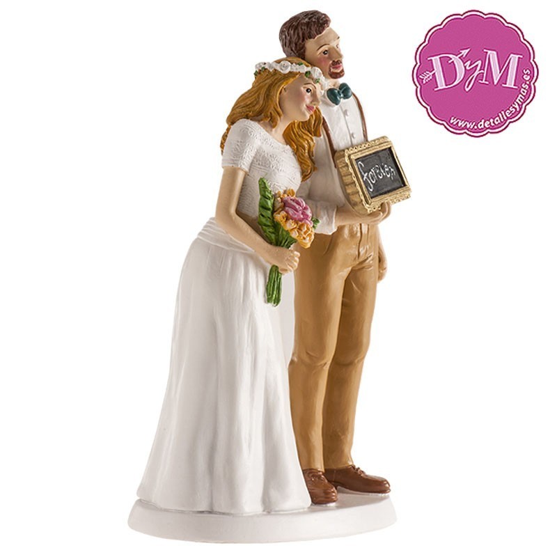 Figura de Novios Boda rústica