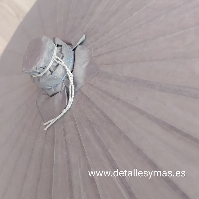 Parasol de papel Gris Plata . 84 cms