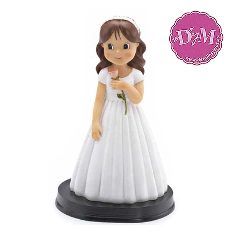 Figura Comunión niña con Rosa