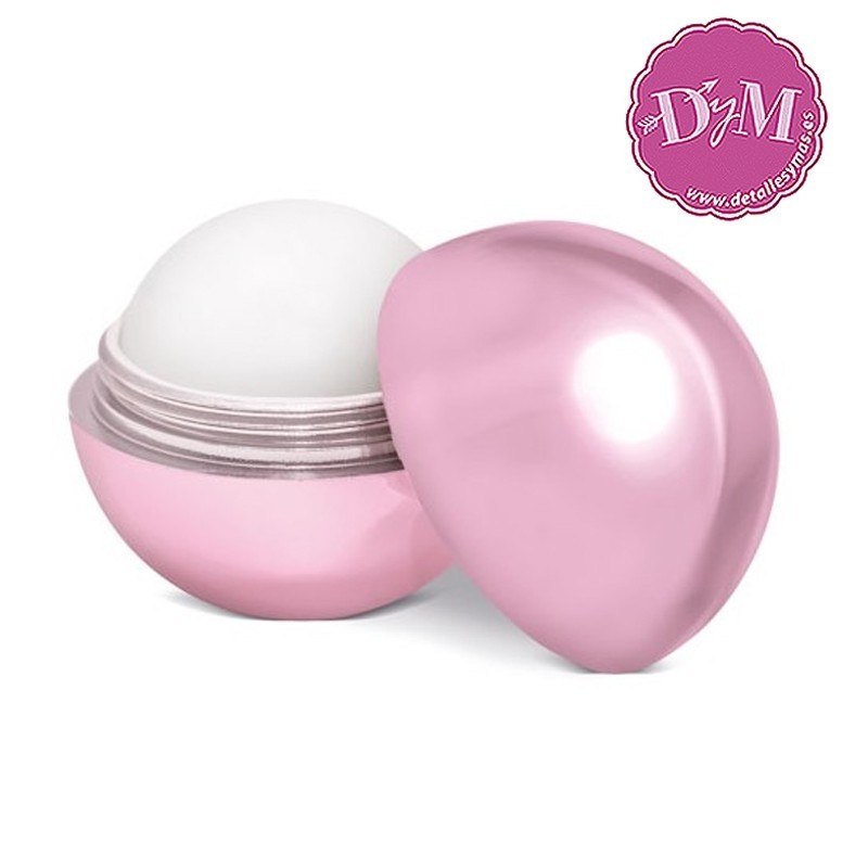 Bálsamo labial bola rosa metalizado
