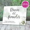 Cartel para bodas rincón del fumador