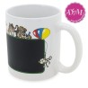 Taza con pizarra divertida