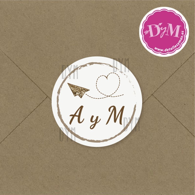 Adhesivo para boda Eucalipto